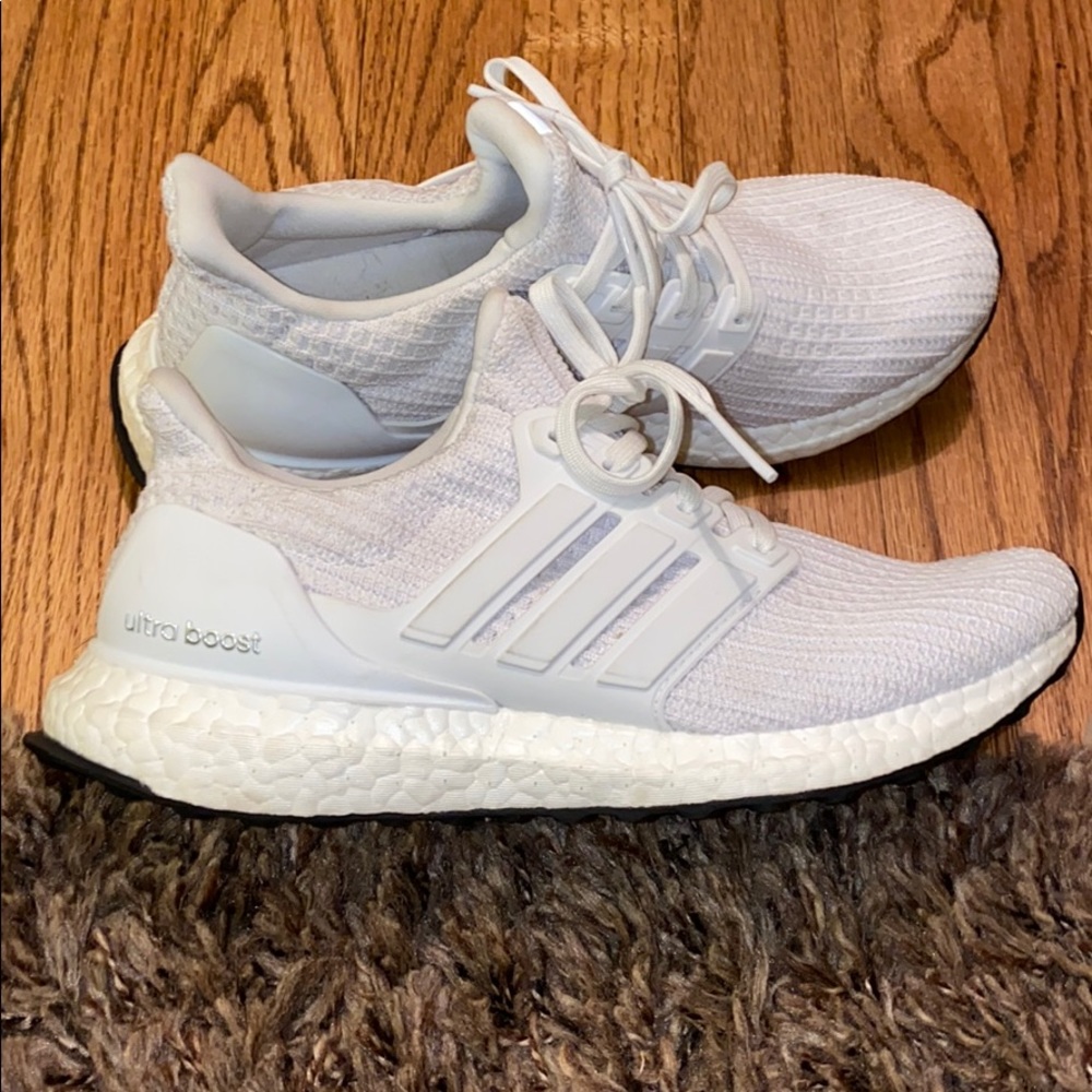 Triple white adidas ultraboosts!!